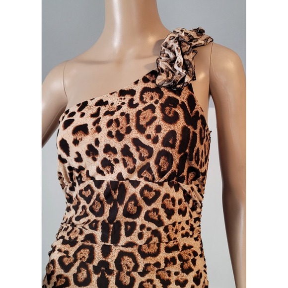 Sexy Women Short Sleeve 2 Piece Brown/Black Mini Club Party Cocktail Dress Med - Picture 2 of 10